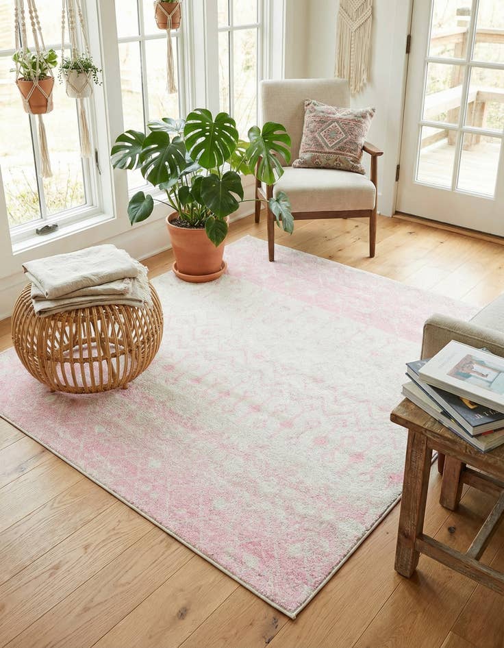 Detail image of 6' x 6' Moroccan Trellis Square Rug