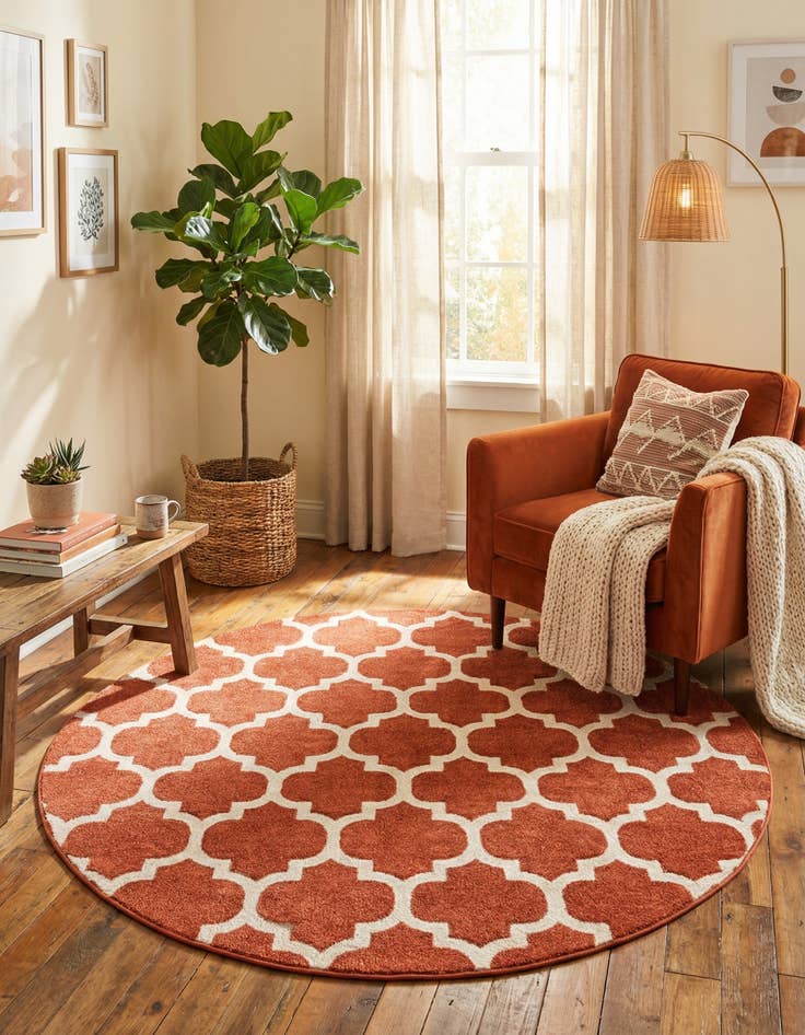 Detail image of 6' x 6' Lattice Round Rug