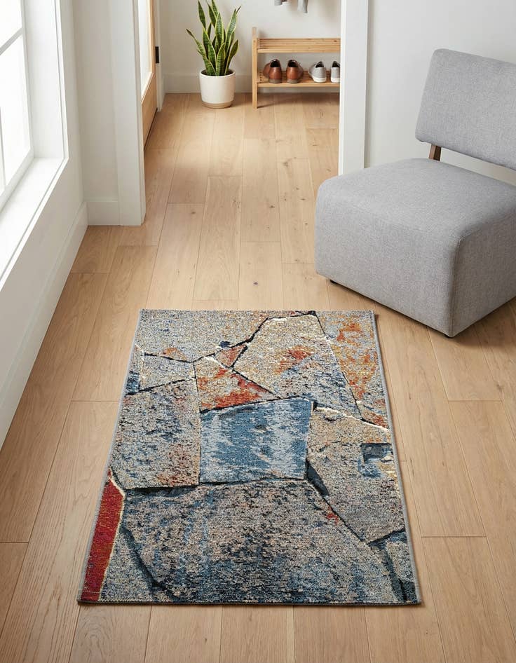 Detail image of 2' x 3' Easy-Clean Modern Indoor / Outdoor Rug