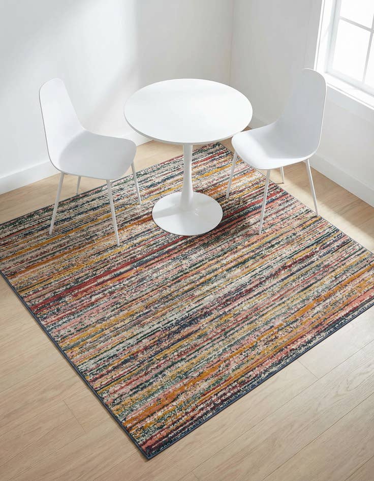 Detail image of 5' 3 x 5' 3 Gemstone Square Rug