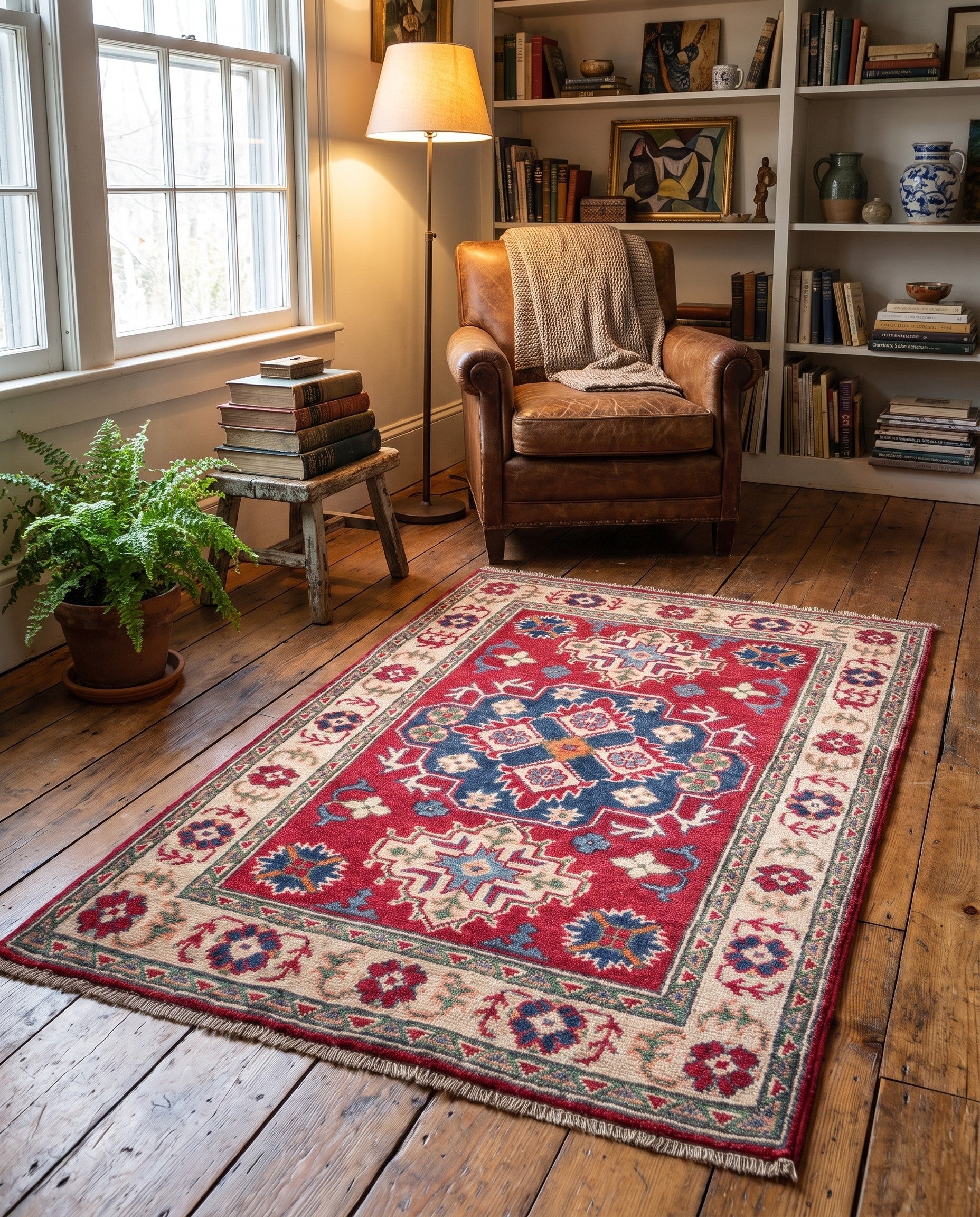 80cm x 130cm Hand Knotted Kazak Rug