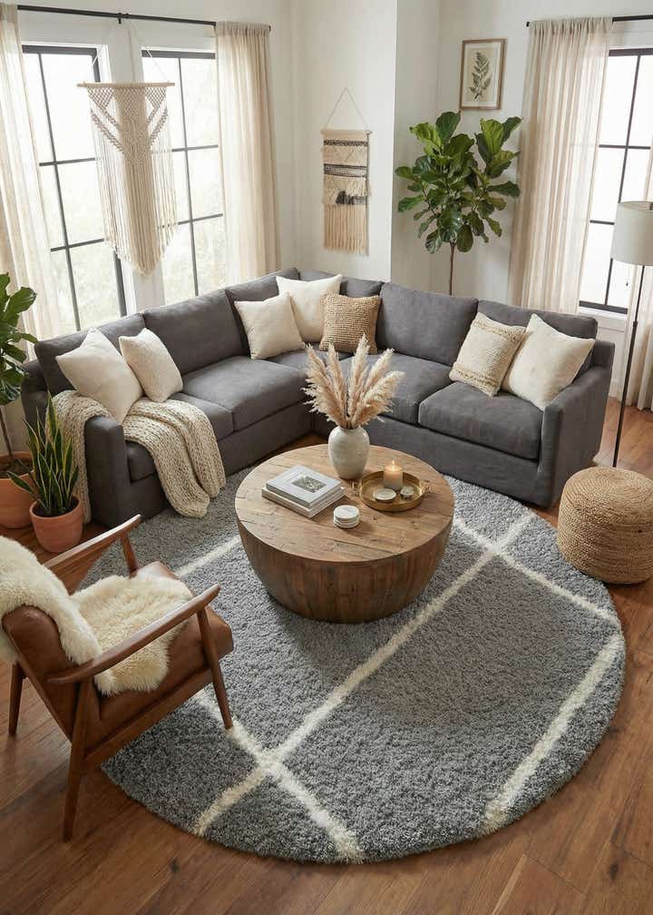 10' x 10' Infinity Shag Round Rug