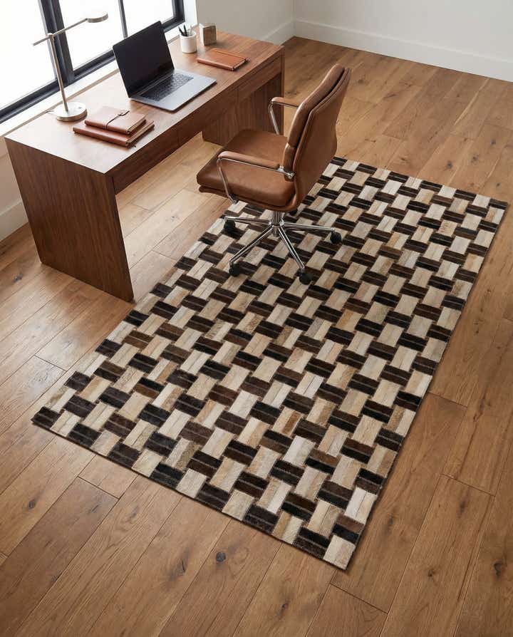 2' 11 x 4' 11 Cowhide - Patchwork Rug