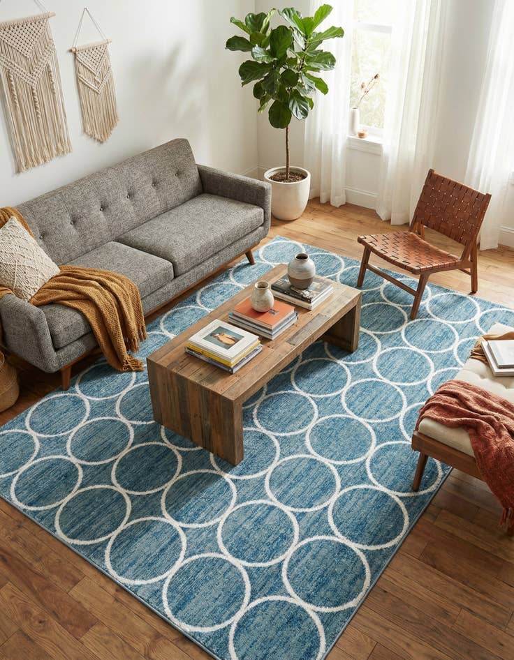 Detail image of 6' x 9' Lattice Trellis Rug