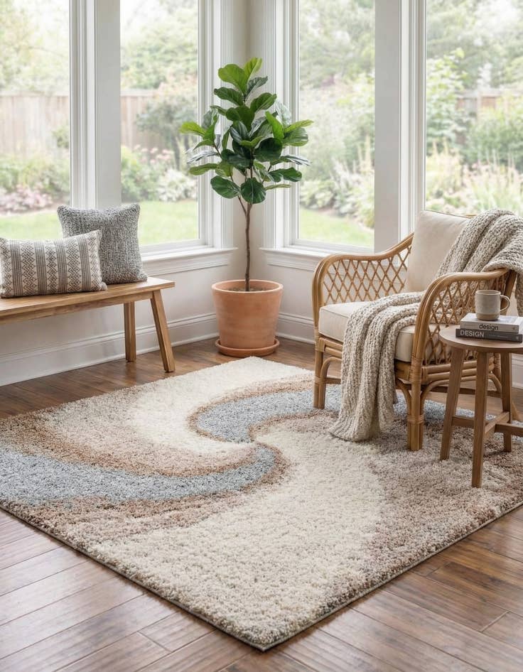 Detail image of 7' 10 x 7' 10 Soft Touch Shag Square Rug