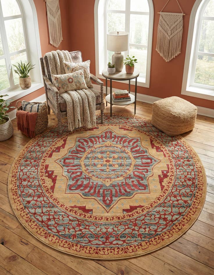 Detail image of 8' x 8' Amina Round Rug