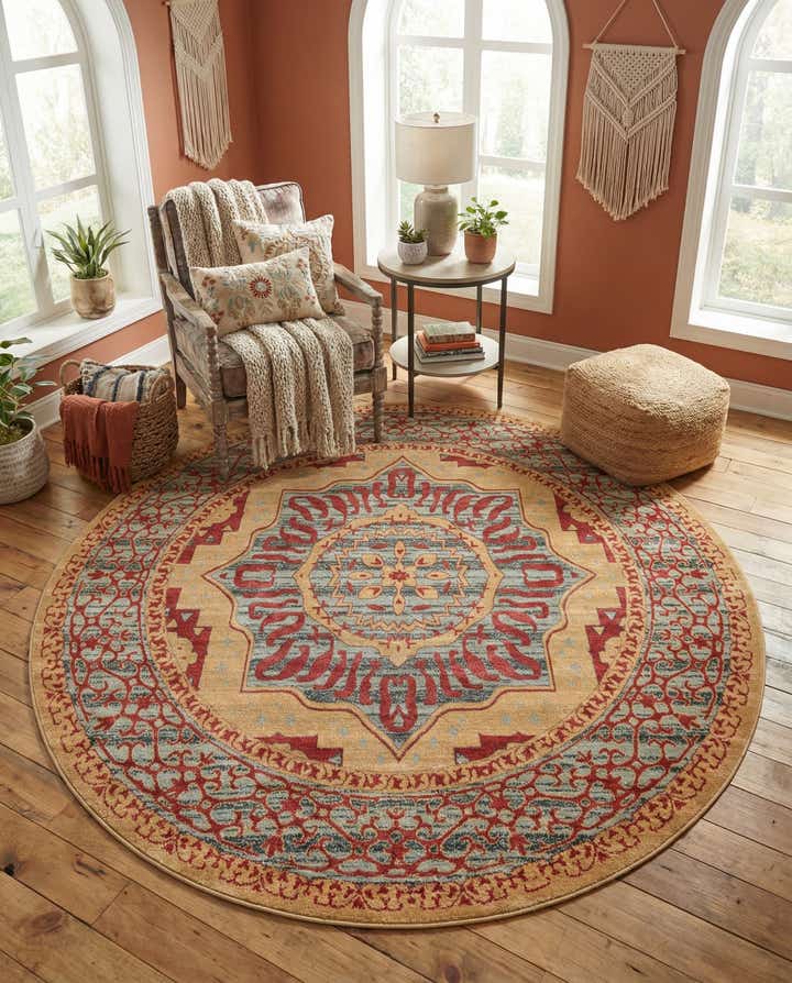 245cm x 245cm Mamluk Rund Teppich