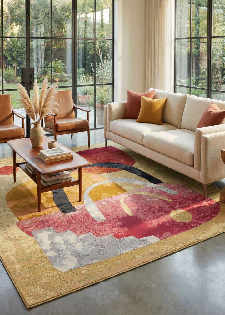 10' x 10' Easy-Clean Modern Indoor / Outdoor Square Rug