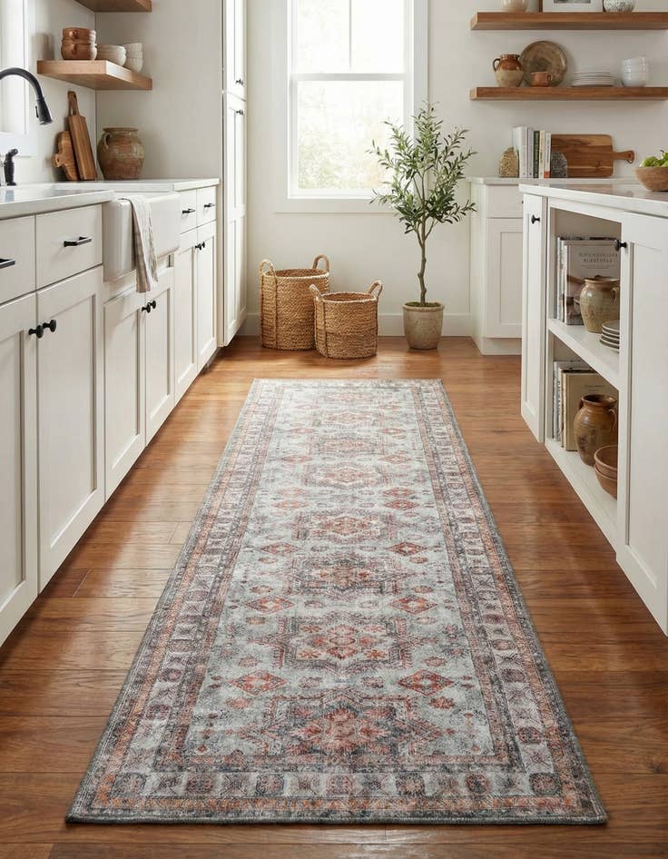 Detail image of 2' 7 x 10' Washable Timeless Runner Rug