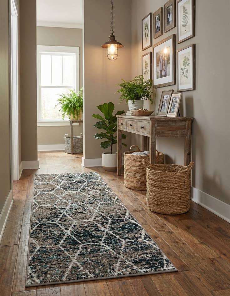 Detail image of 2' x 5' Trellis Frieze Runner Rug