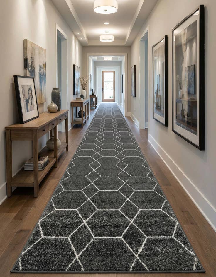 Detail image of 3' 3 x 19' 8 Trellis Frieze Runner Rug