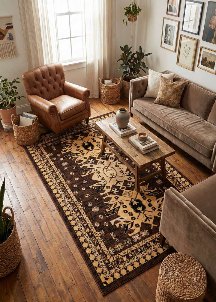 5' 3 x 8' Heriz Design Rug