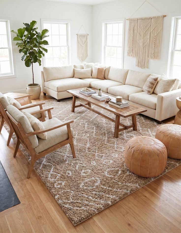 Detail image of 10' x 13' Moroccan Shag Rug