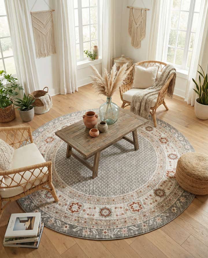 7' 10 x 7' 10 Charlotte Round Rug