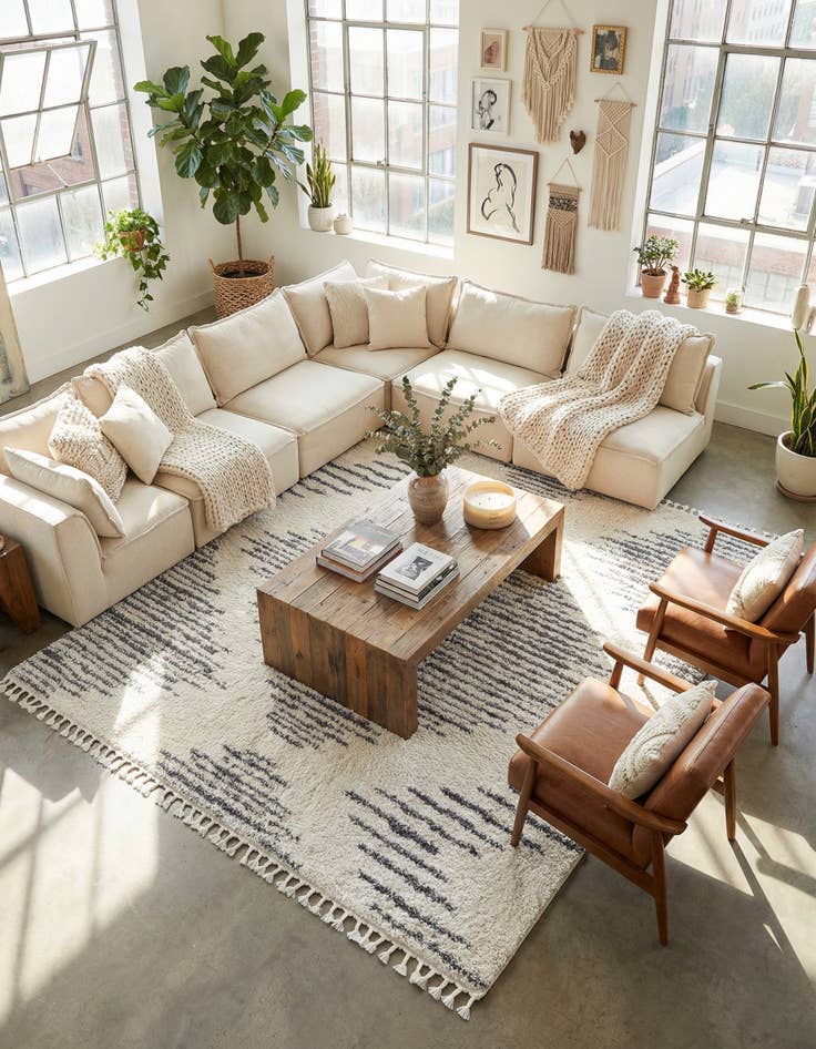 Detail image of 10' x 10' Serenity Shag Square Rug