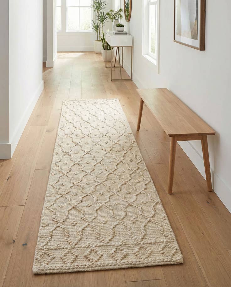 Detail image of 2' x 8' Hand Woven Larsa Jute Runner Rug