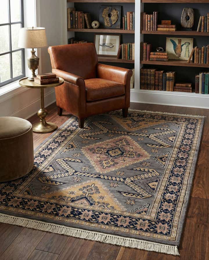 4' 2 x 6' 11 Hand Knotted Bokhara Oriental Rug