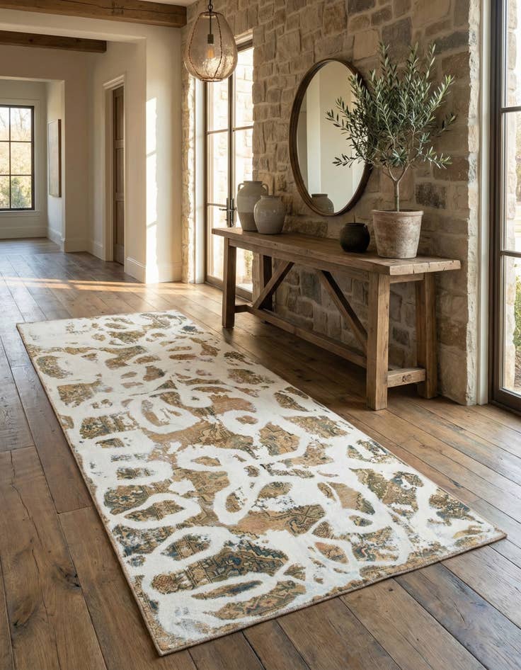 Detail image of 5' 5 x 11' Hand Knotted Ultra Vintage Persian Wool Runner Rug