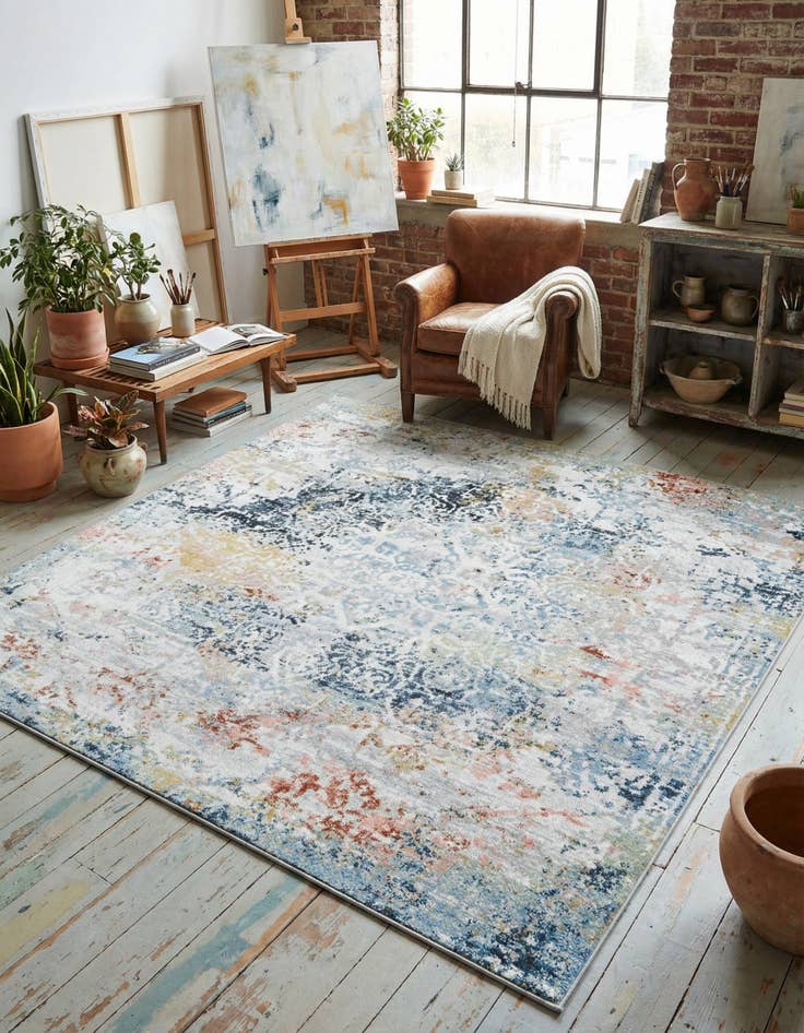 Detail image of 7' 10 x 7' 10 Kamala Washable Square Rug