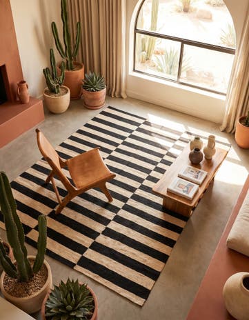 4' 2 x 5' 10 Hand Woven Kilim Modern Wool Rug