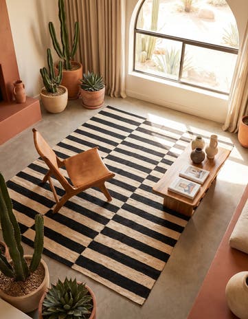 4' 2 x 5' 10 Hand Woven Kilim Modern Wool Rug