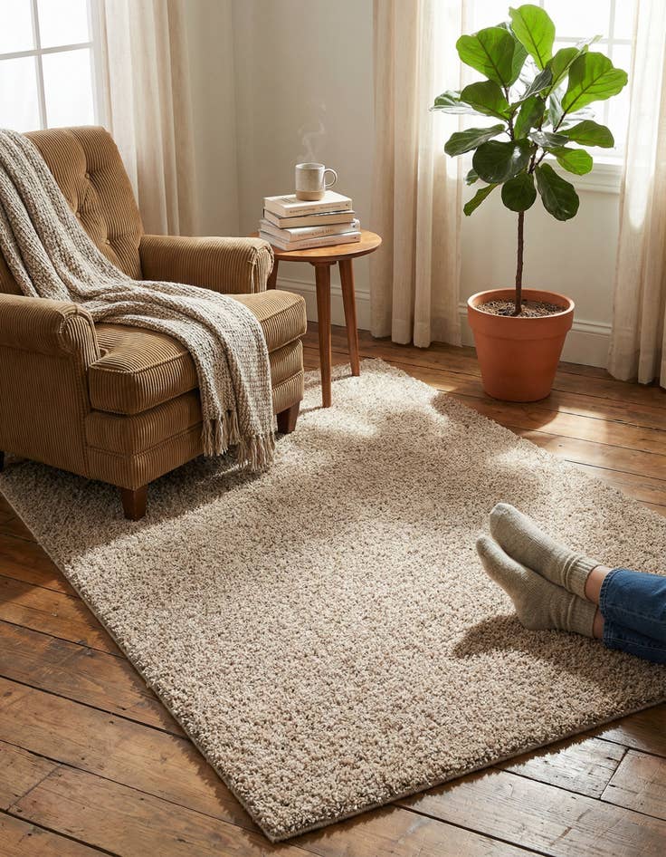 Detail image of 4' x 6' Solid Shag Rug