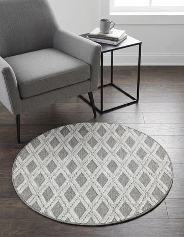 Charcoal Arlo Round Rug