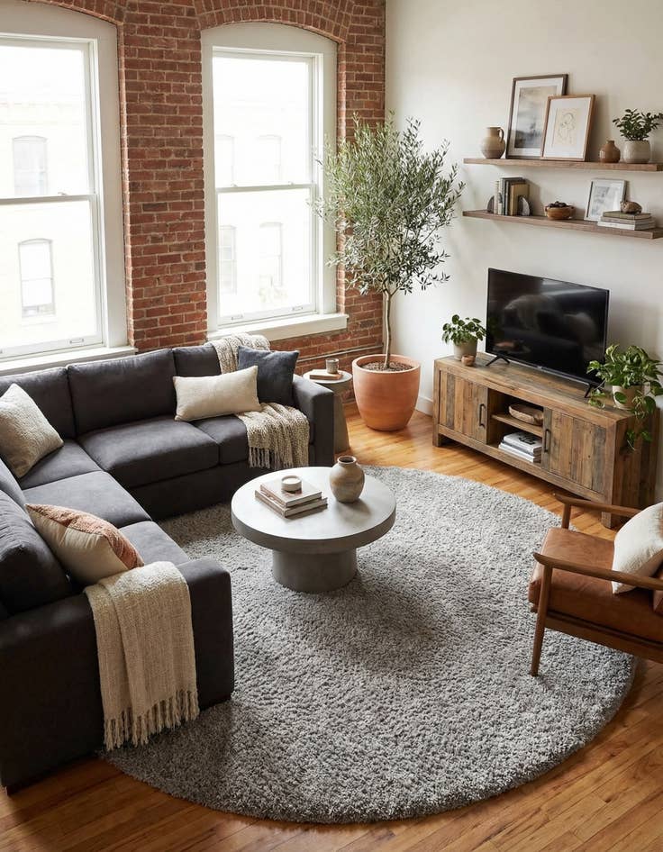 Detail image of 10' 2 x 10' 2 Everyday Shag Round Rug