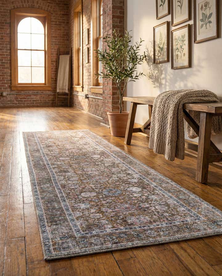 60cm x 245cm Waschbar Yara Läufer Teppich