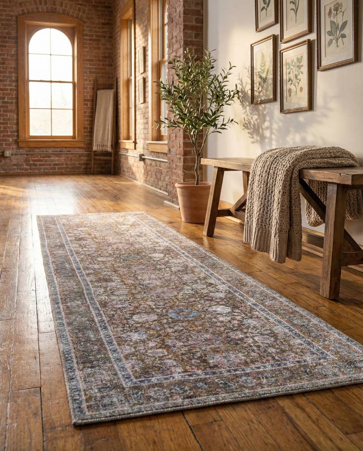 Detailansicht von 60cm x 245cm Waschbar Yara Läufer Teppich