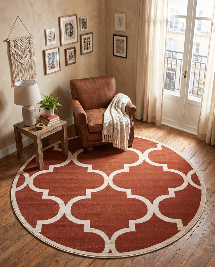 Detail image of 8' x 8' Lattice Round Rug