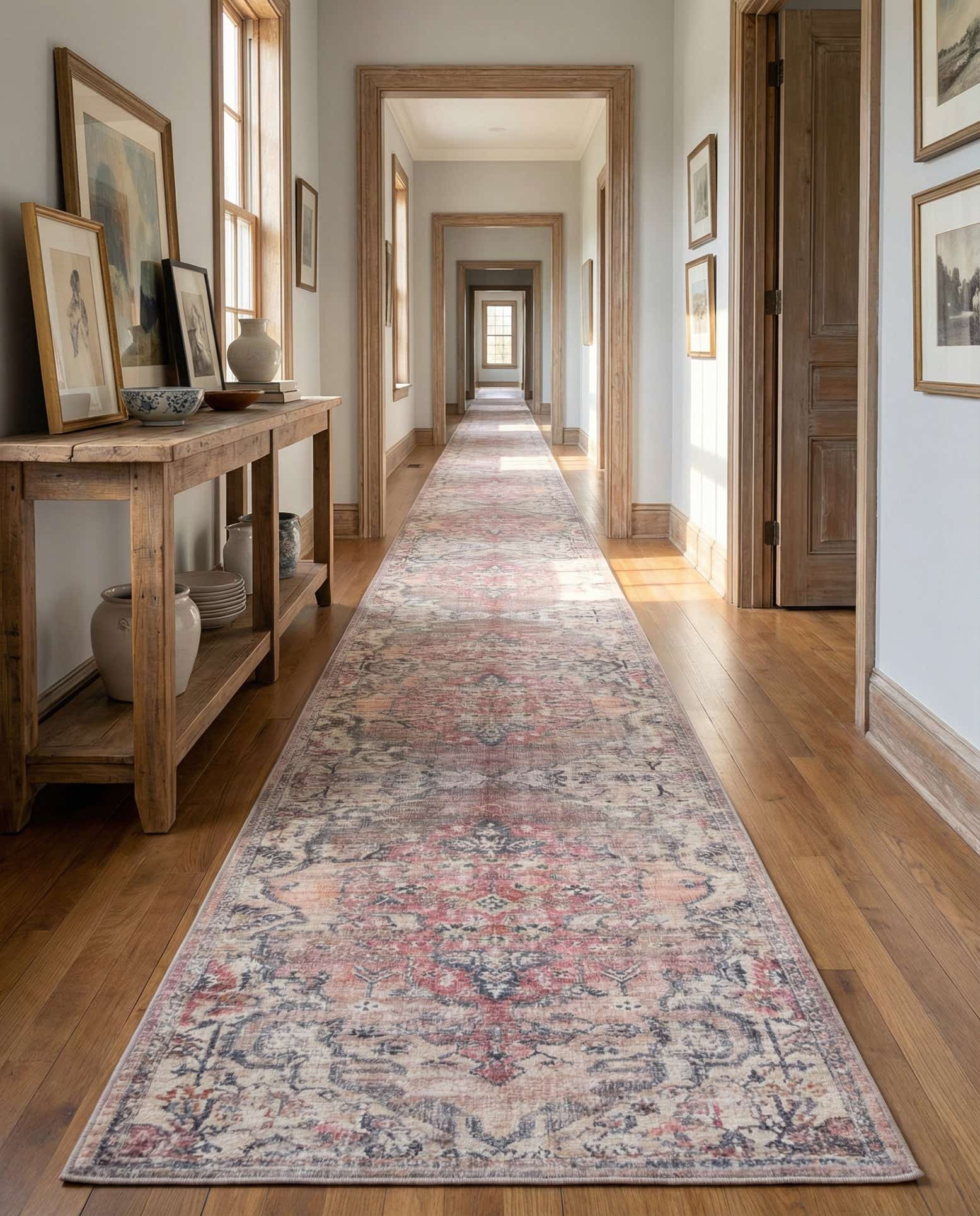 2' 7 x 16' 5 Washable Nostalgia Runner Rug