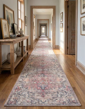 2' 7 x 16' 5 Washable Nostalgia Runner Rug