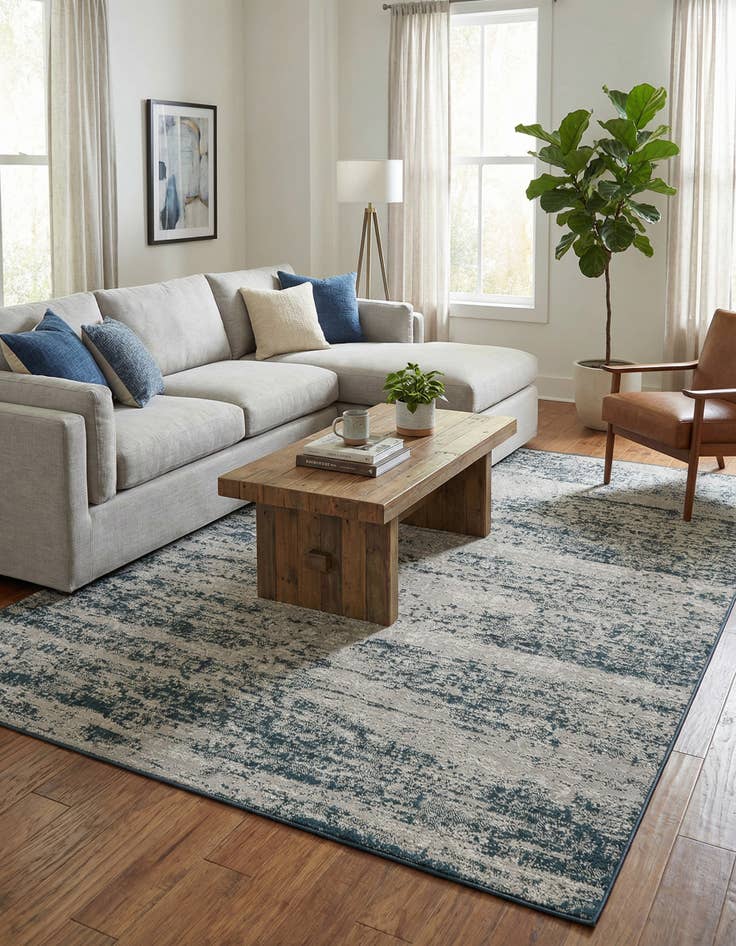 Detail image of 7' 10 x 10' Easy-Clean Modern Indoor / Outdoor Rug