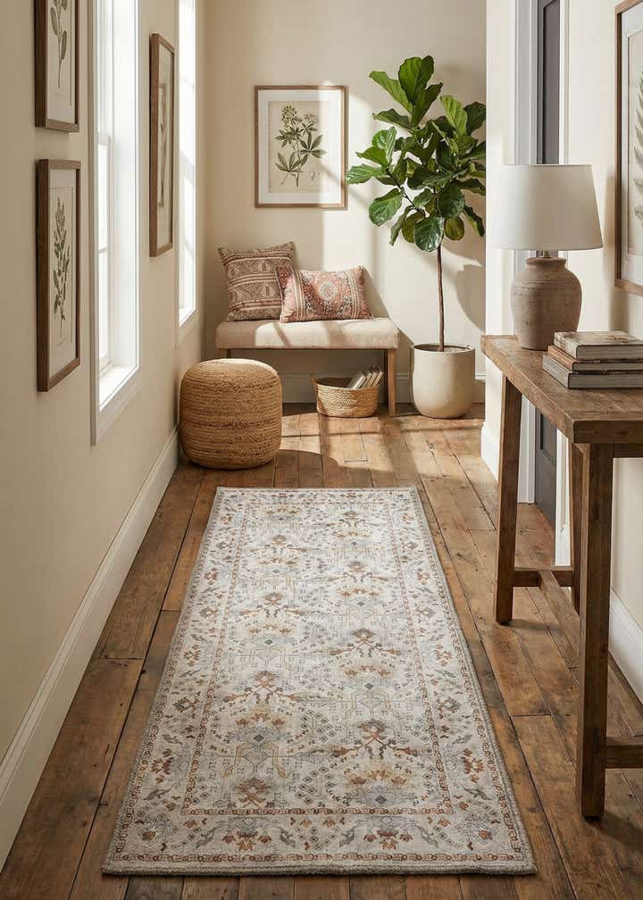 2' x 5' 1 Washable Timeless Runner Rug