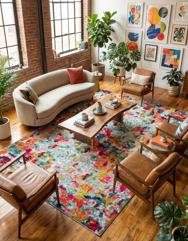 Detail image of 10' x 14' 1  Washable Spectrum Rug