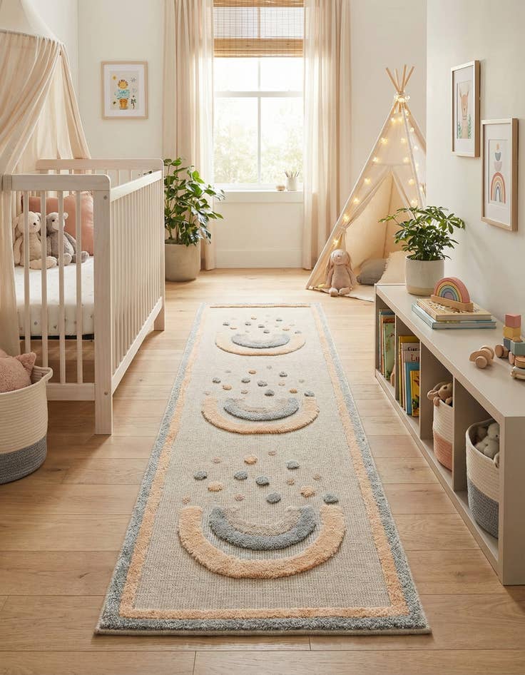 Detail image of 2' 7 x 8' Whimsy Kids Runner Rug