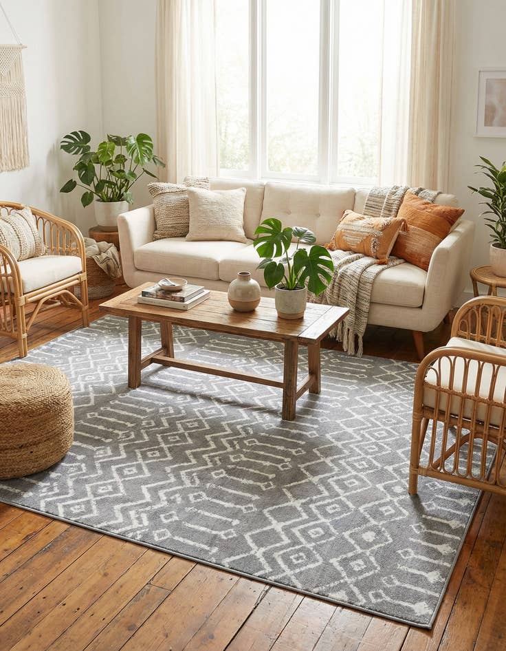 Detail image of 6' x 9' Kasbah Trellis Rug