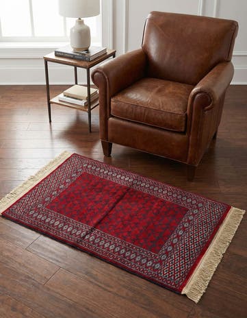 2' x 3' 10 Hand Knotted Afghan Akhche Wool Runner Rug