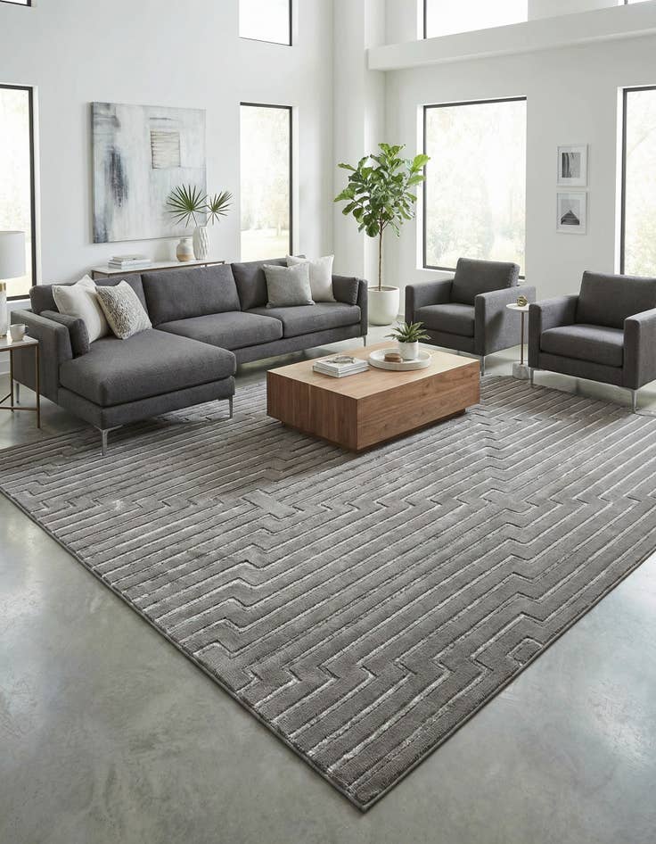 Detail image of 10' x 10' Vogue Geo Square Rug