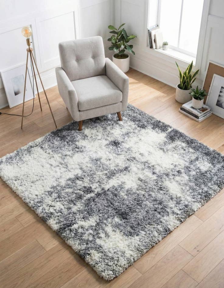 Detail image of 5' x 5' Soft Touch Shag Square Rug