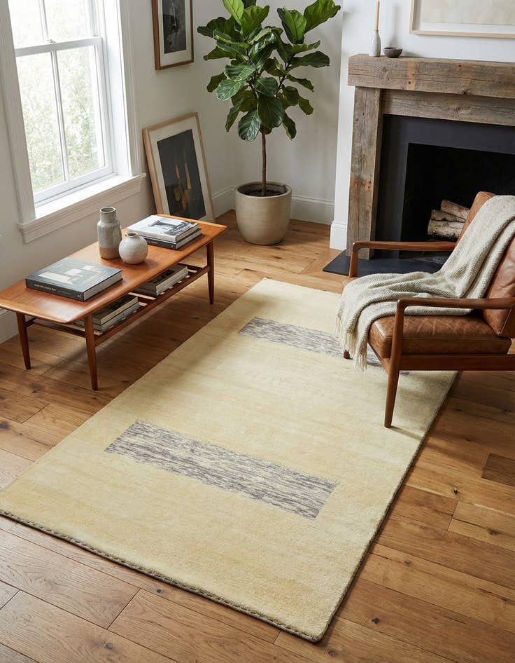 Detail image of 3' 11 x 6' 2 Hand Knotted Kashkuli Gabbeh Oriental Wool Rug