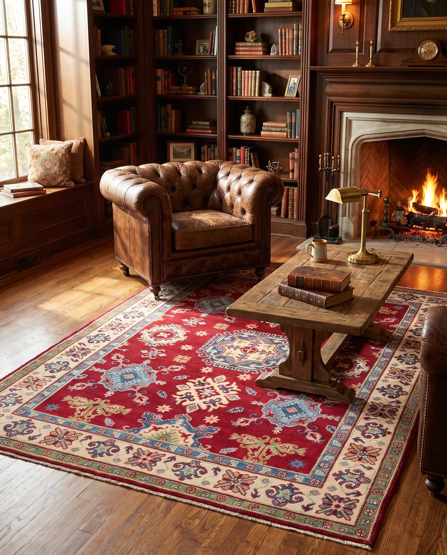 Detail image 3 of 10: 5' 2 x 6' 11 Hand Knotted Kazak Rug