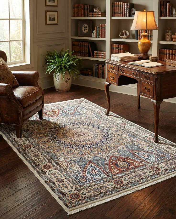 Detail image of 5' 3 x 8' Nain Design Rug