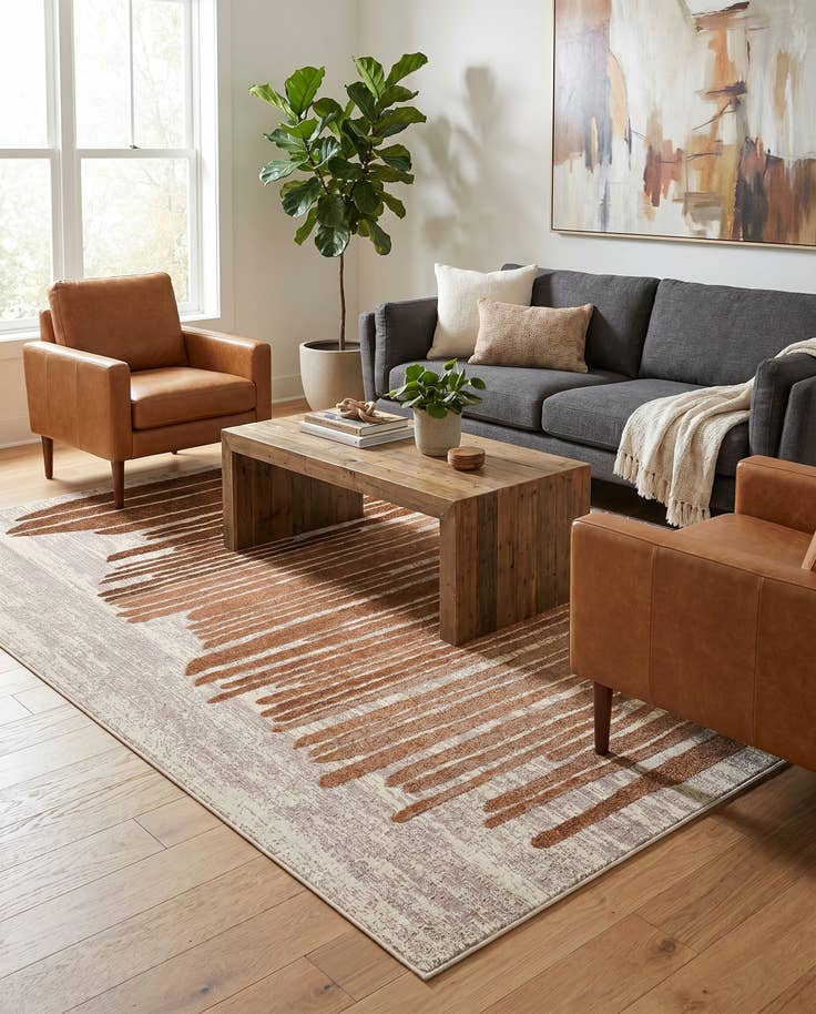 Detail image of 5' x 8' Easy-Clean Modern Indoor / Outdoor Rug