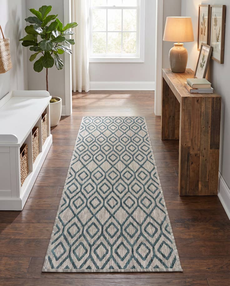 Detail image of 2' x 6' Easy-Clean Jill Zarin Turks and Caicos Indoor / Outdoor Runner Rug