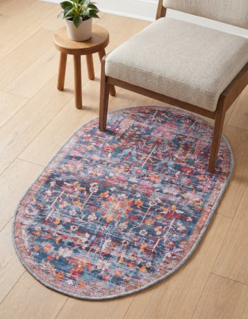 2' x 3' Washable Maahru Oval Rug