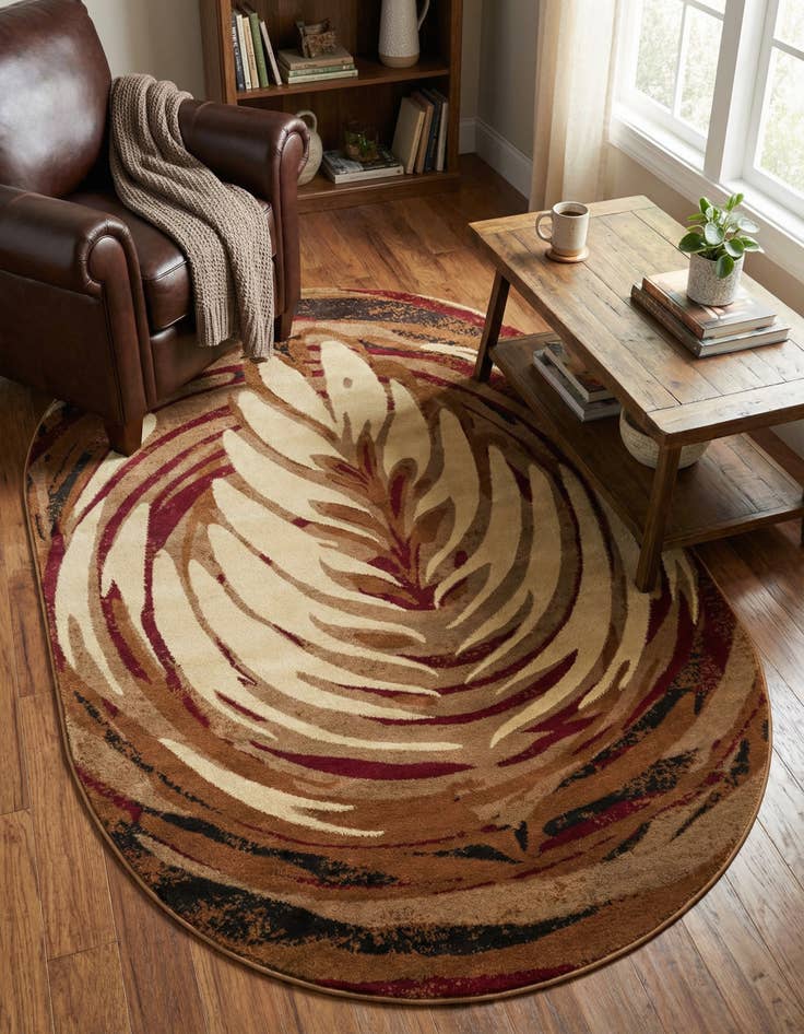 Detail image of 5' 3 x 8' Cafe Oval Rug