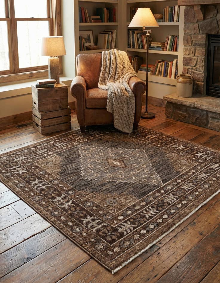 Detail image of 5' x 5' Grand Tradition Square Rug