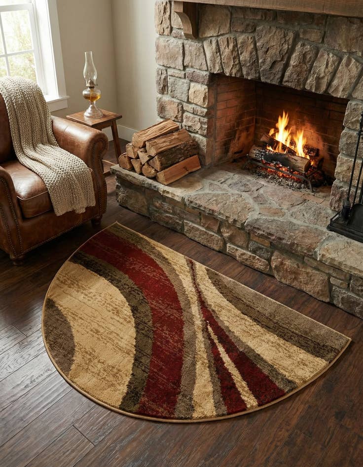 Detail image of 2' 7 x 4' Coffee Shop Hearth Rug